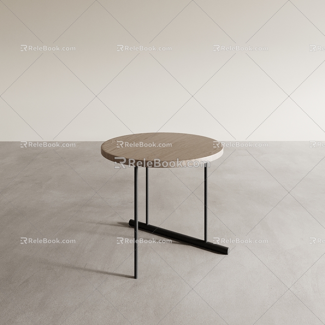 Coffee table side table round table low table corner table square table 3d model