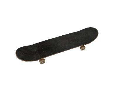 Black Sports Skateboard With Wooden Deck And Four Wheels For Outdoor Use 3d model