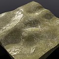 Golden Detailed Textured Landscape Featuring Undulating Terrain And Natural Surface Patterns