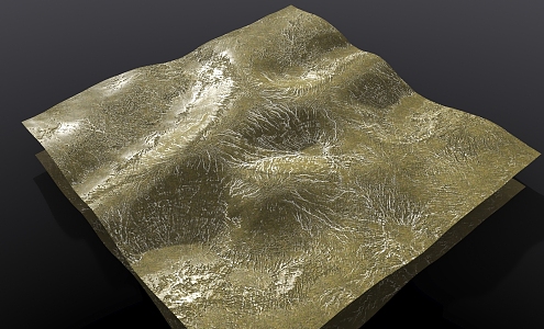 snow mountain terrain grassland 3d model