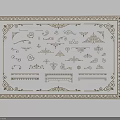 Carved Window Design Elements With Intricate Ornamental Patterns And Borders 3d model