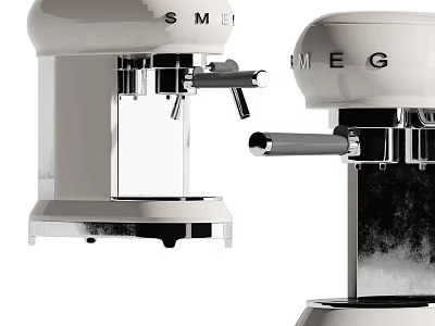 SMEG White Kitchen Appliances Adding Modern Style To Home Cooking Areas 3d model