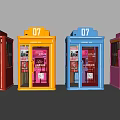 Colorful KTV Booths Number 07 With Modern Interior Design And Tables Chairs
