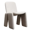 Modern Minimalist Single Chair With Textured Fabric Upholstery Ergonomic Curved Seat And Multiple Color Options
