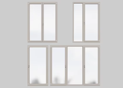 Modern window Aluminum alloy window casement window floor to ceiling window sliding window 3d model
