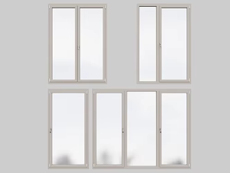 Modern window Aluminum alloy window casement window floor to ceiling window sliding window 3d model