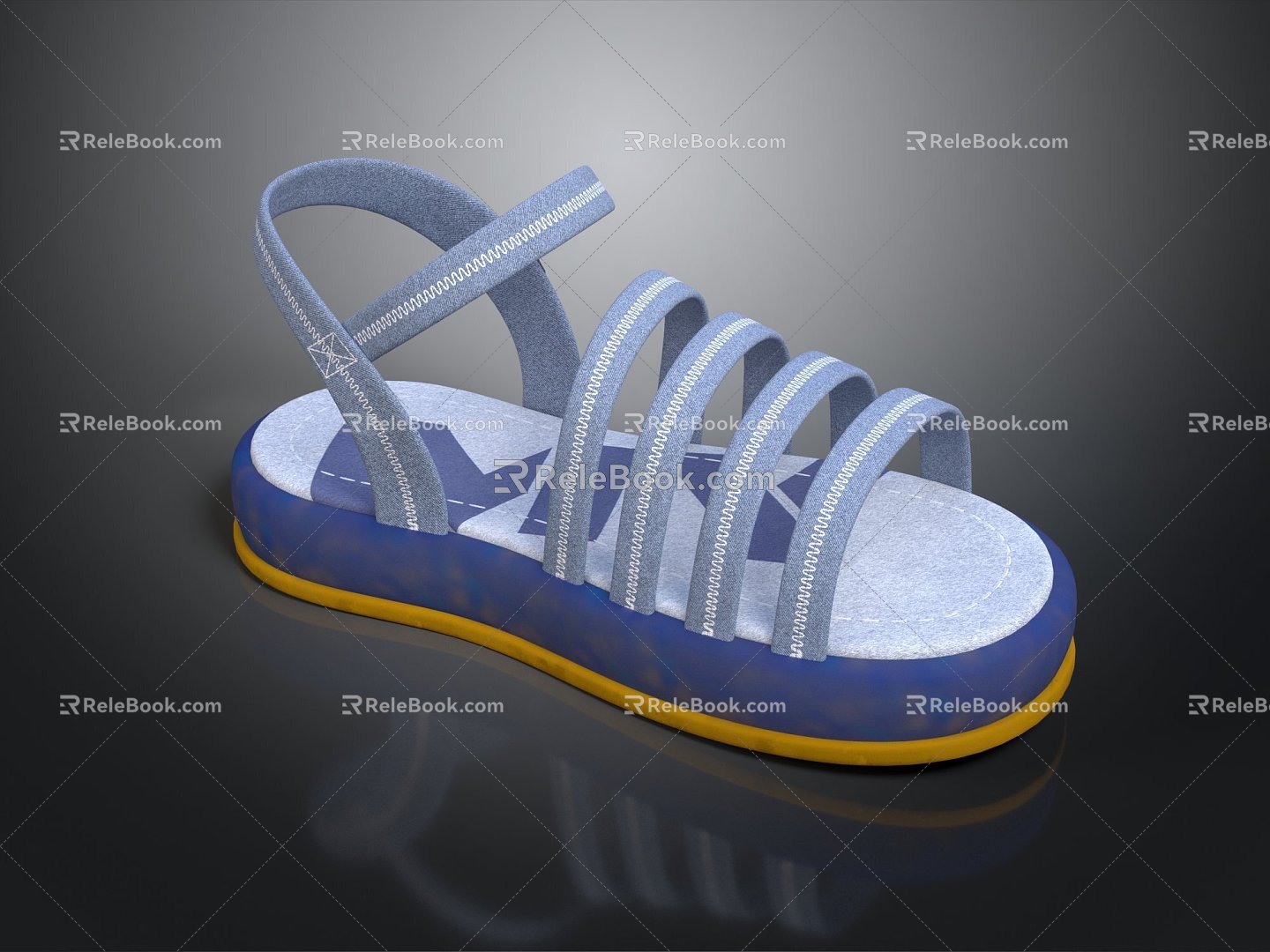 Slippers Sandals Beach Shoes Bubble Shoes Cave Shoes Realistic 3d model