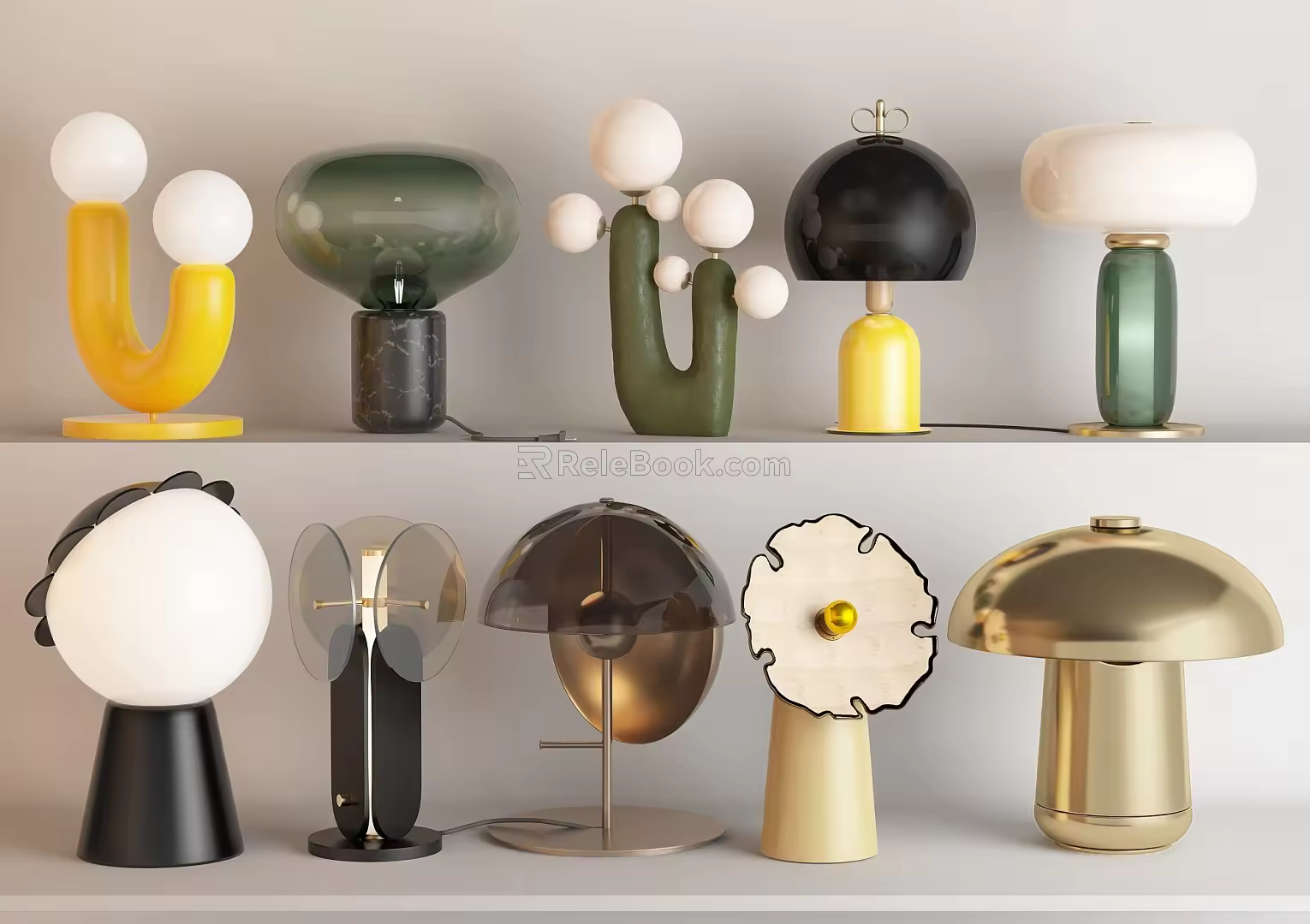 Modern Table Lamp Combination Reading Lamp Simple Table Lamp Light Luxury Table Lamp Glass Table Lamp Bedroom Study Table Lamp Art Table Lamp Metal Table Lamp Mushroom Lamps 3d model