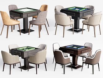 Modern Mahjong Table and Chair Chess and Cards Table and Chair Combination Mahjong Table Mahjong Machine 3d model