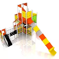 Outdoor Combination Slide Children's Combination Slide Combination Slide Outdoor Slide Children's Slide 3d model