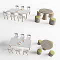 Modern Children's Tables and Chairs Kindergarten Tables and Chairs 3d model