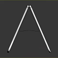 Black Foldable Household Item Stand Featuring Metal Frame And Minimalist Design