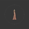 Elegant Sleeveless Pink Floor Length Gown With Belt On Mannequin