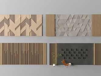 Sofa background wall 3d model