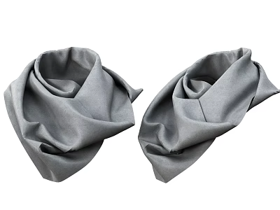 Soft Warm Comfortable Gray Scarves Lightweight Stylish Winter Fashion Accessories 3d model