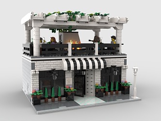 LEGO Toys Building Blocks Villa Manor House Construction 3d model