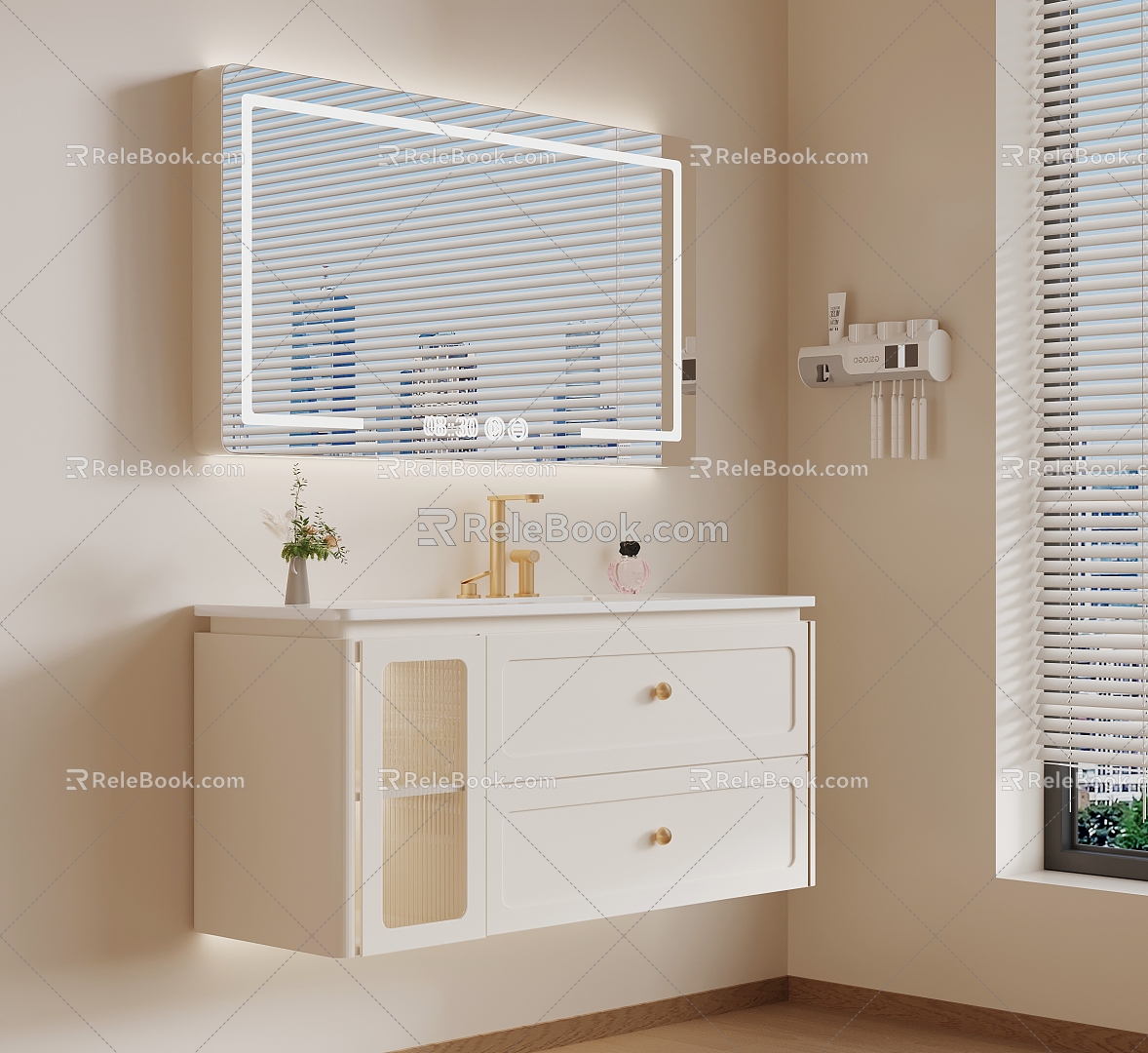 Bathroom Cabinet Wash Basin 3d model