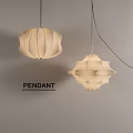 Modern Pendant Lights With Unique Wavy Design And Natural Textured Finish