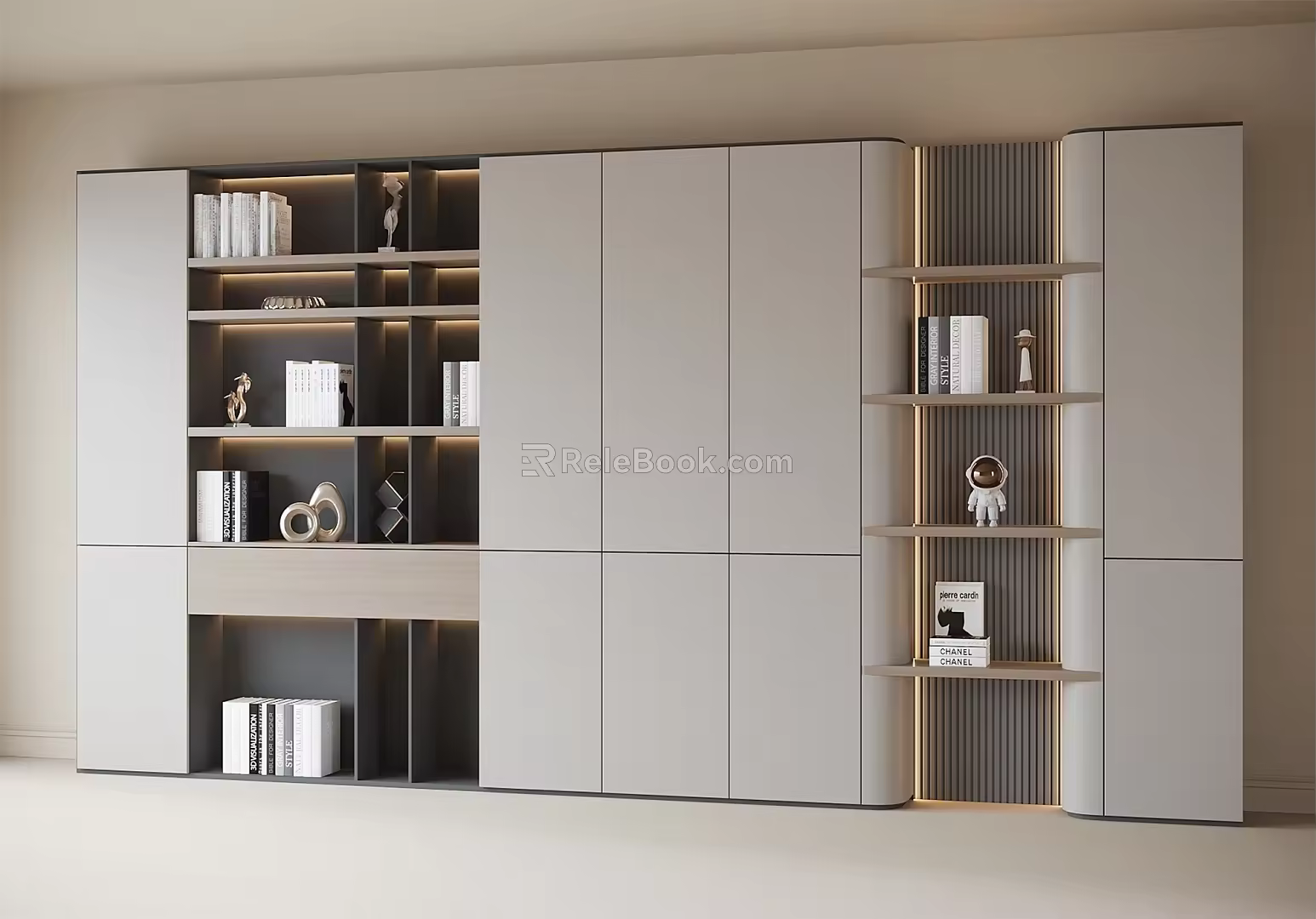 Modern bookcase 3d model