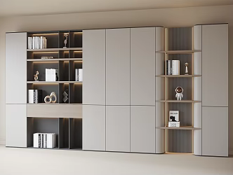 Modern bookcase 3d model