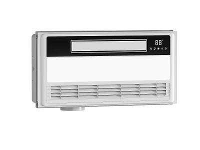 Digital Temperature Control Device With White Black Design And Display Screen 3d model