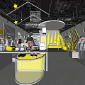 Modern Clothing Store Interior With Fashion Apparel Display And Yellow Decor Elements