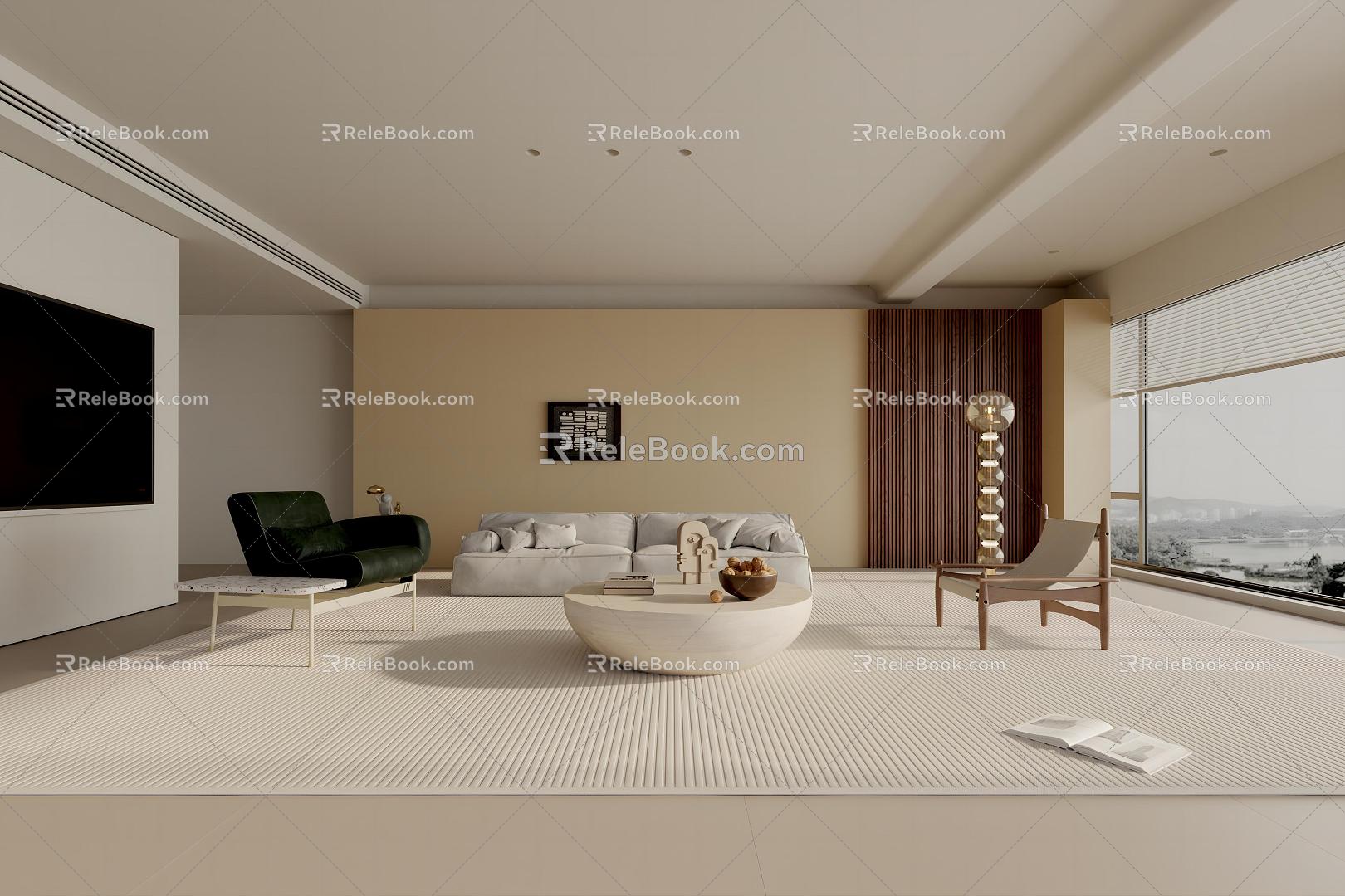 modern living room 3d model