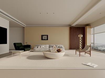 modern living room 3d model