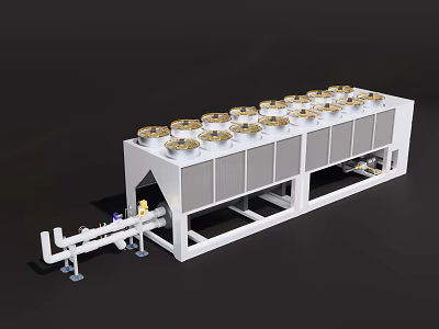 Cooling tower Tandem cooling tower Heat exchange station 3d model
