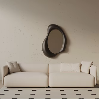 Modern three-seat sofa 3d model