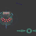 Futuristic Tech Control Room With Holographic Displays Blue Lighting And Seating