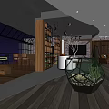 Modern Elegant Clothing Store Interior Featuring Display Area Sofa Bookshelf Chandeliers And Wooden Floors