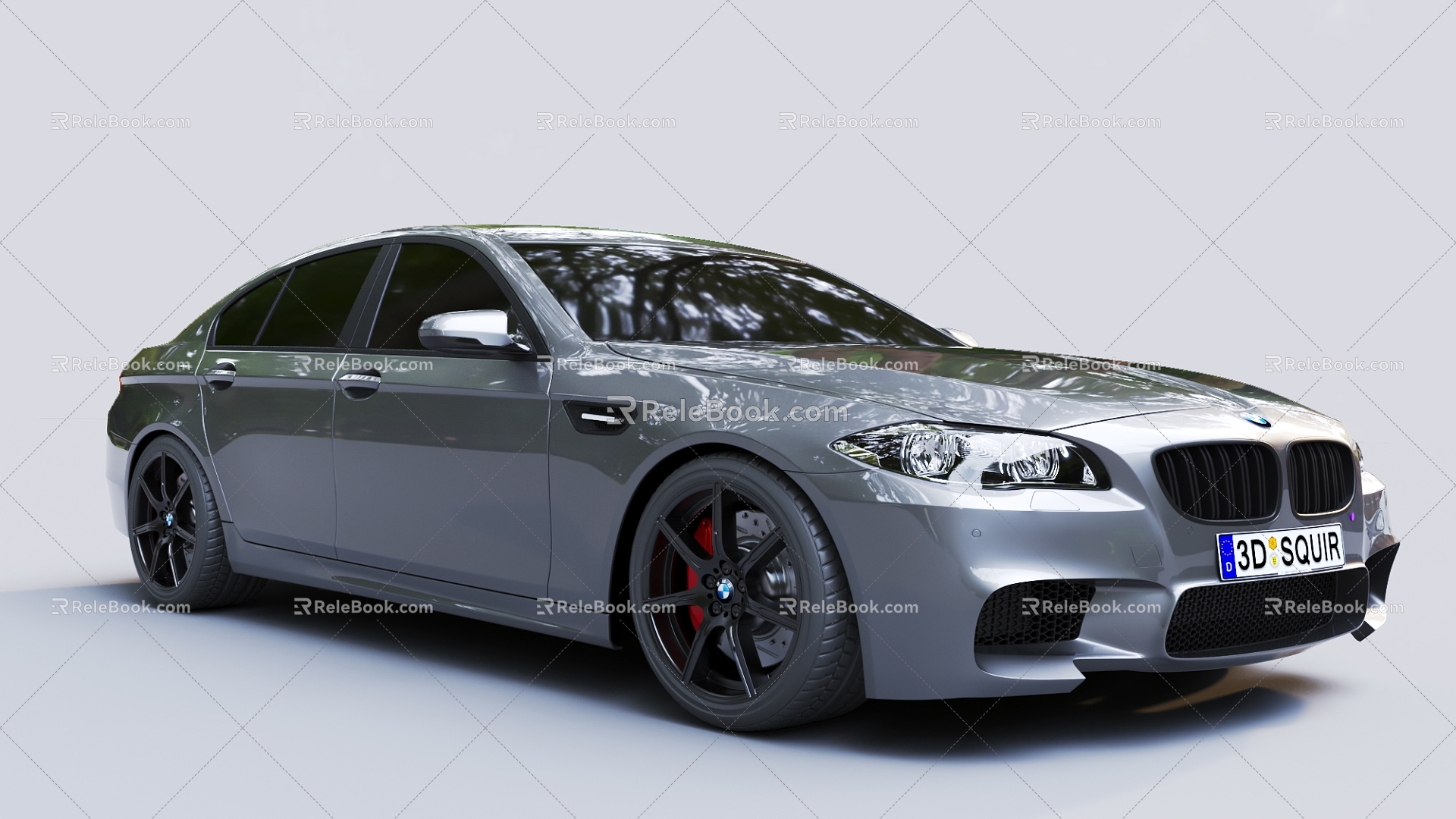 Grey BMW Sedan 3d model