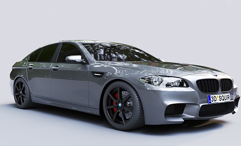 Grey BMW Sedan 3d model