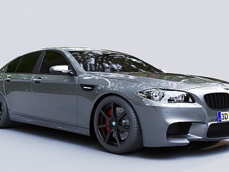 Grey BMW Sedan 3d model