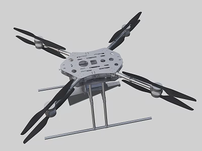 Industrial Drone Multi Rotor Design With Metal Frame Structure For Industrial Use 3d model