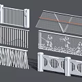 Railing landscape 3d model