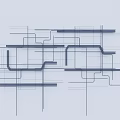 Industrial Equipment Featuring Black Lines Abstract Geometric Circuit Diagram And Complex Grid Structure