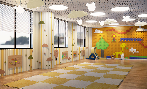 Modern Children's Activity Room 3d model