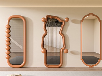 Modern shaped mirror model