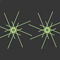 Stylish Modern Chandelier Design Featuring Black And Silver Radiating Metal Bars