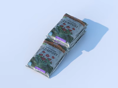 Organic Compost Bags For Home Garden Plant Care And Natural Use 3d model