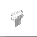 Practical White Towel Rack As Daily Electrical Appliance With Hanging Towels And Metal Rods