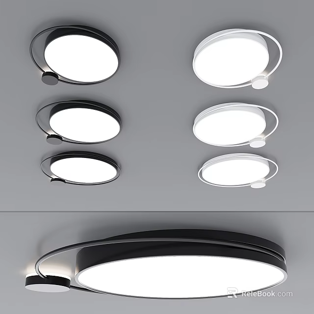 Modern Round Ceiling Lights With Various Styles For Home Interior Decor 3d model