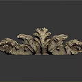Ornate Golden Oval Mirror With Intricate Carved Frame And Floral Details