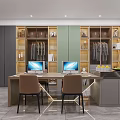 Modern Kitchen Interior Design With Dark Green Cabinets Grey Panels Built-in Oven And Indoor Plant