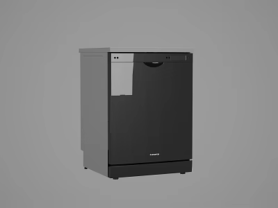 Black Haier Dishwasher A Sleek Modern Kitchen Appliance For Home Kitchen Setup 3d model