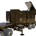 Tank Transport Military Vehicle for U.S. Army With Trailer and Star Logo