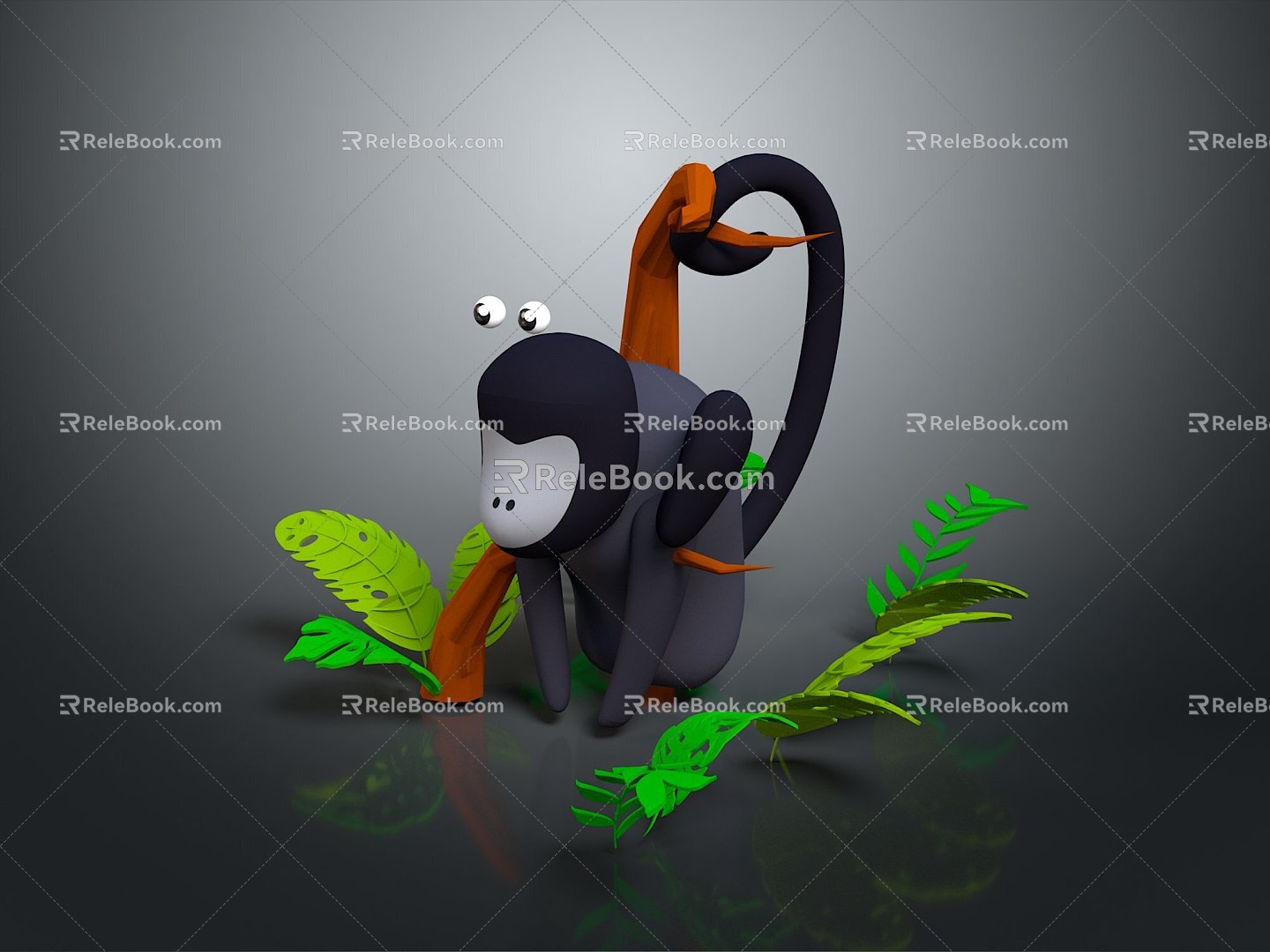 Monkey Monkey Cartoon Monkey Anime Monkey Stylized Monkey Fantasy Style Monkey Toy 3d model