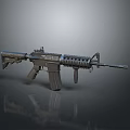 Modern Tactical Rifle With Black Finish Detachable Magazine And Picatinny Rail